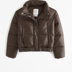 Abercrombie Ultra Vegan Leather Puffer M
